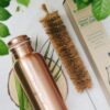 Copper Bottle and Coconut Fiber Bottle Cleaner
