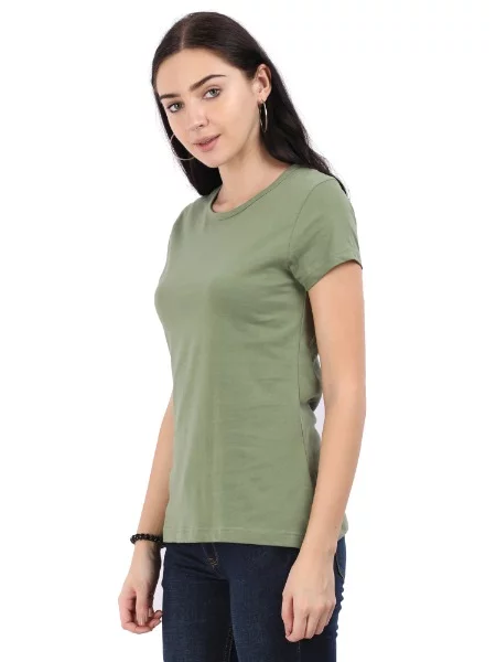 Woodwose Women Organic Olive Green Side 1