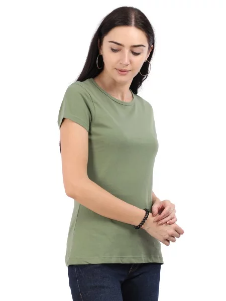 Woodwose Women Organic Olive Green Side 2