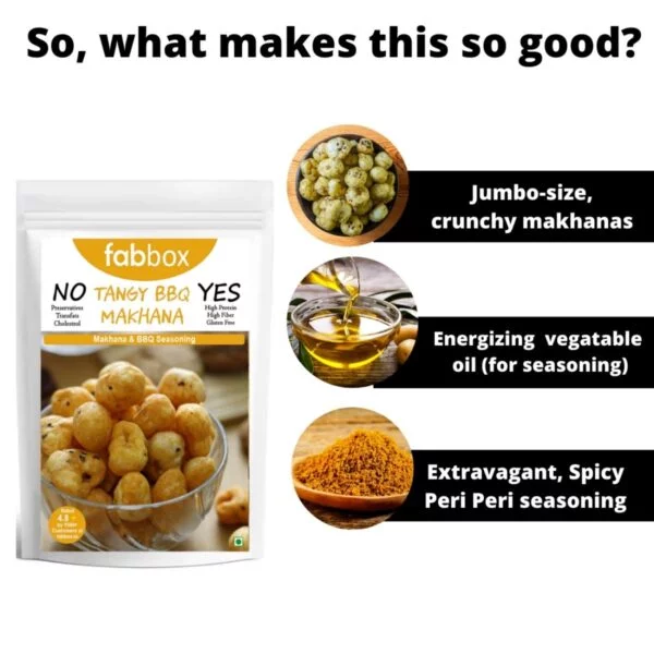 Fabbox Tangy Barbeque Makhana - 83 grams - Image 4