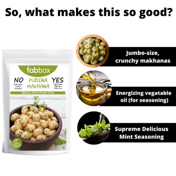 Fabbox Pudina Makhana - 83 grams - Image 5