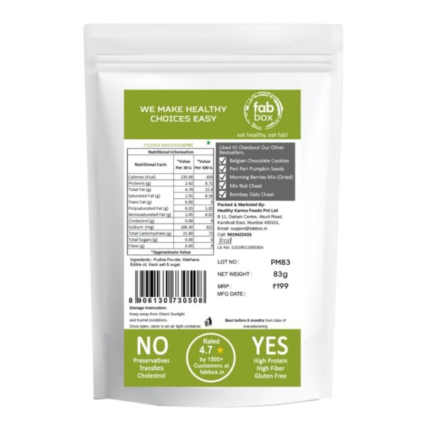 Fabbox Pudina Makhana - 83 grams - Image 6