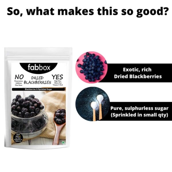 Fabbox Dried Blackberries - 140 gms - Image 4