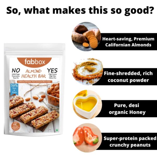 Fabbox Almond Health Bar (4 Bars) - Image 4