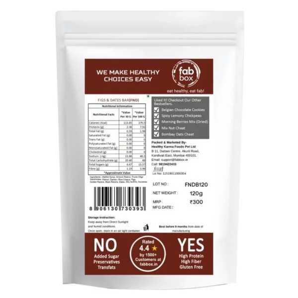 Fabbox Figs N Dates Health Bars (4 Bars) - Image 3