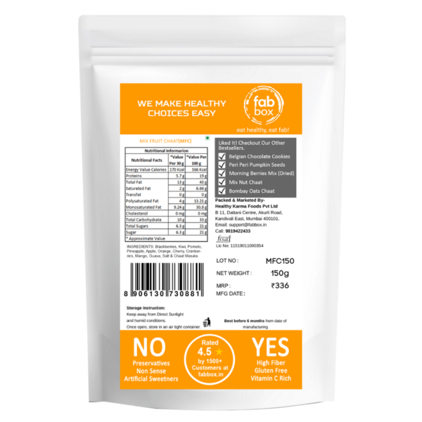Fabbox Mix Fruit Chaat - 150 gms - Image 5