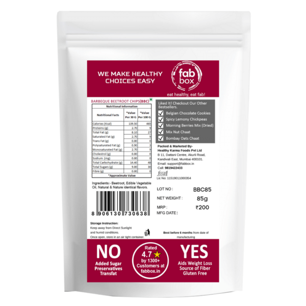 Beetroot Chips Barbeque