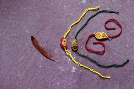 Set of 3 Rakhis with Plantable Seeds - Multicolour