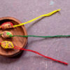 Set of 3 Rakhis with Plantable Seeds - Multicolour