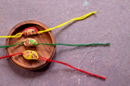 Set of 3 Rakhis with Plantable Seeds - Multicolour