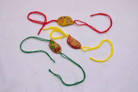 Set of 3 Rakhis with Plantable Seeds - Multicolour